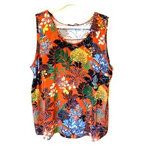 Plus Size LOFT Floral Tank Top